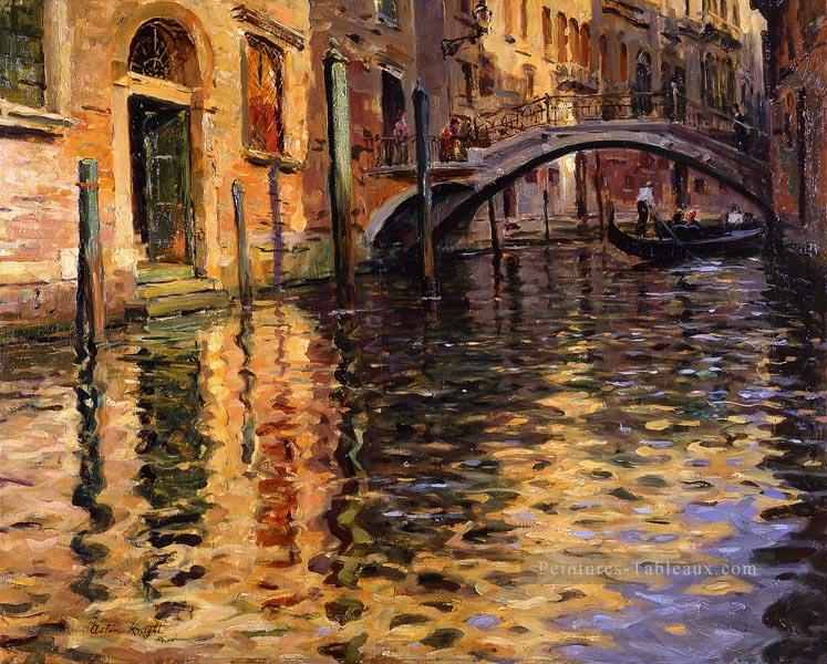 Pont del Angelo Venise Louis Aston Chevalier Peintures à l'huile